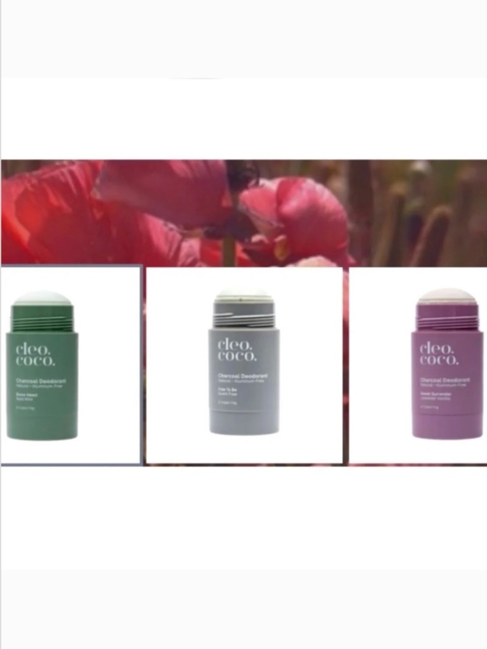 CLEO. COCO Bundle (3) Extra Strength Deodorant 2.5 oz  Full Size